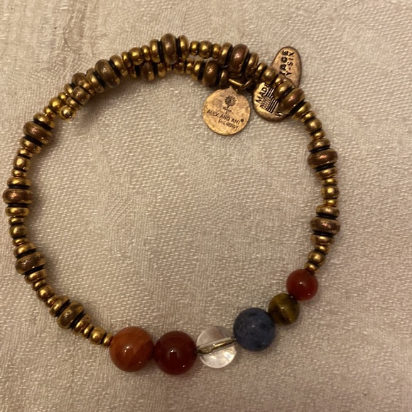 HOST PICK Alex and Ani beaded wrap bracelet. Gold beads w colorful larger ones - Picture 2 of 5
